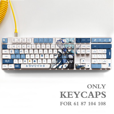 Genshin Impact NAHIDA NILOU Pbt materjalist klahvikorkide komplekt ANSI 61 87 104 108 klahvide jaoks Mehaaniline klaviatuur OEM profiiliga ainult klahvikorgid