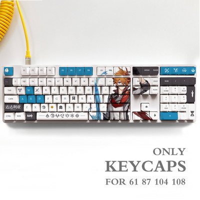 Genshin Impact NAHIDA NILOU Pbt materjalist klahvikorkide komplekt ANSI 61 87 104 108 klahvide jaoks Mehaaniline klaviatuur OEM profiiliga ainult klahvikorgid