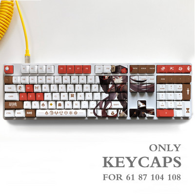 Genshin Impact NAHIDA NILOU Pbt materjalist klahvikorkide komplekt ANSI 61 87 104 108 klahvide jaoks Mehaaniline klaviatuur OEM profiiliga ainult klahvikorgid