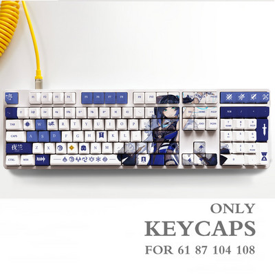 Genshin Impact NAHIDA NILOU Pbt materjalist klahvikorkide komplekt ANSI 61 87 104 108 klahvide jaoks Mehaaniline klaviatuur OEM profiiliga ainult klahvikorgid