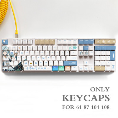 Genshin Impact NAHIDA NILOU Pbt materjalist klahvikorkide komplekt ANSI 61 87 104 108 klahvide jaoks Mehaaniline klaviatuur OEM profiiliga ainult klahvikorgid