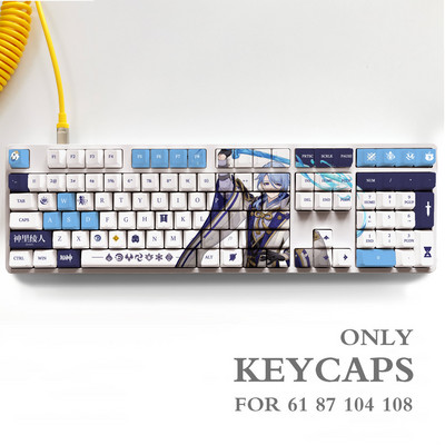Genshin Impact NAHIDA NILOU Pbt materjalist klahvikorkide komplekt ANSI 61 87 104 108 klahvide jaoks Mehaaniline klaviatuur OEM profiiliga ainult klahvikorgid