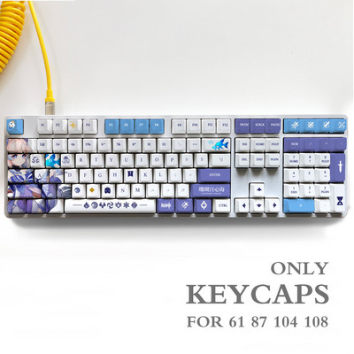 Genshin Impact NAHIDA NILOU Pbt materjalist klahvikorkide komplekt ANSI 61 87 104 108 klahvide jaoks Mehaaniline klaviatuur OEM profiiliga ainult klahvikorgid