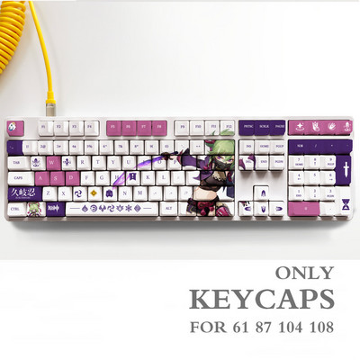 Genshin Impact NAHIDA NILOU Pbt materjalist klahvikorkide komplekt ANSI 61 87 104 108 klahvide jaoks Mehaaniline klaviatuur OEM profiiliga ainult klahvikorgid