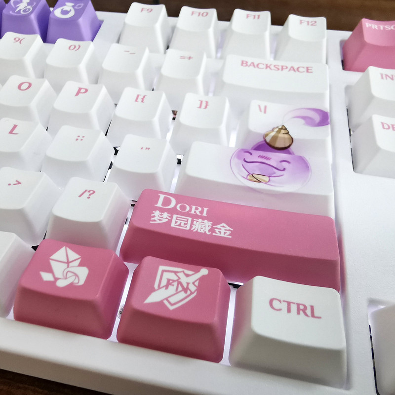 Genshin Impact NAHIDA NILOU Pbt materjalist klahvikorkide komplekt ANSI 61 87 104 108 klahvide jaoks Mehaaniline klaviatuur OEM profiiliga ainult klahvikorgid