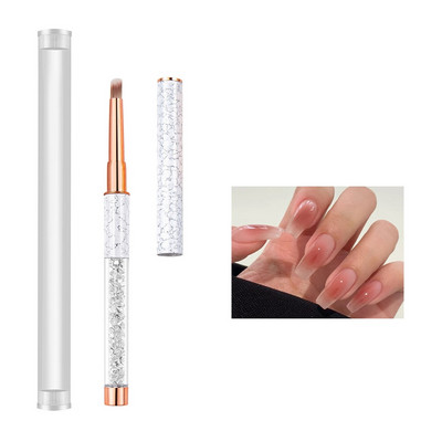 Πινέλο νυχιών Gradient Nail Liner Brush Carving Επίπεδη στρογγυλή κεφαλή Gel ζωγραφικής νυχιών Βούρτσες Lines Liner στυλό σχεδίασης