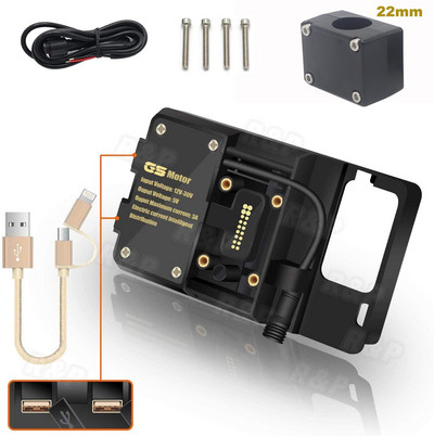 Suport de navigare USB pentru telefon mobil Suport de încărcare USB pentru motocicletă pentru R1200GS F800GS ADV F700GS R1250GS CRF 1000L F850GS F750GS