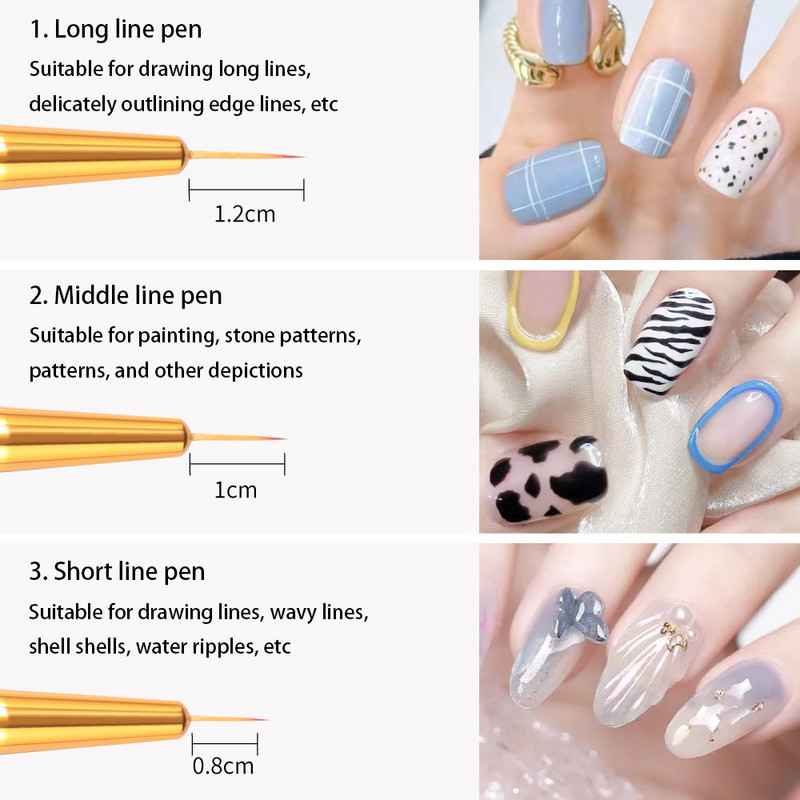 6 TK järkjärguline värviline nikerdamine Mermaid libisemisvastase pliiatsi hoidja materjal akrüülkaunistus küünekunsti pintsel Puhvrid maniküüri komplekt Tööriistad