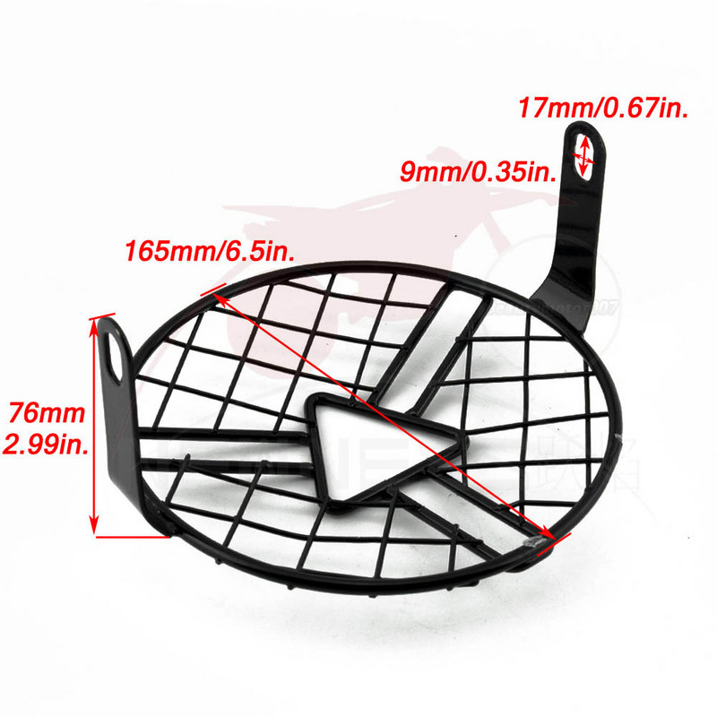 6,5-tolline mootorratta universaalne vintage esitulede kaitse Retro grilli lambi kate Harley Ducati Chopper Yamaha Cafe Racer jaoks