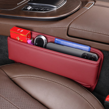 1 ζεύγος Δερμάτινο Car Organizer Box Κάθισμα αυτοκινήτου με σχισμή κενό τσέπες Πολυλειτουργικό κάθισμα οδηγού Αποθηκευτικός θήκη Αυτοκινήτου εσωτερικού αξεσουάρ
