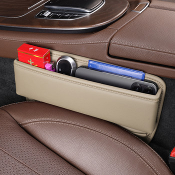 1 ζεύγος Δερμάτινο Car Organizer Box Κάθισμα αυτοκινήτου με σχισμή κενό τσέπες Πολυλειτουργικό κάθισμα οδηγού Αποθηκευτικός θήκη Αυτοκινήτου εσωτερικού αξεσουάρ