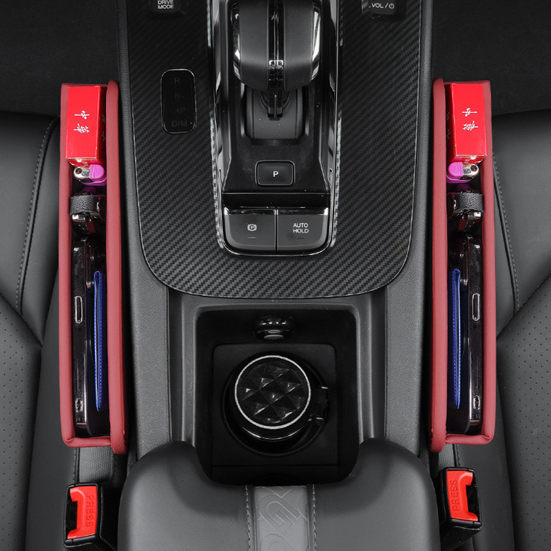 1 ζεύγος Δερμάτινο Car Organizer Box Κάθισμα αυτοκινήτου με σχισμή κενό τσέπες Πολυλειτουργικό κάθισμα οδηγού Αποθηκευτικός θήκη Αυτοκινήτου εσωτερικού αξεσουάρ