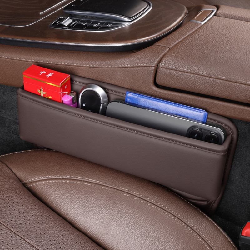 1 ζεύγος Δερμάτινο Car Organizer Box Κάθισμα αυτοκινήτου με σχισμή κενό τσέπες Πολυλειτουργικό κάθισμα οδηγού Αποθηκευτικός θήκη Αυτοκινήτου εσωτερικού αξεσουάρ