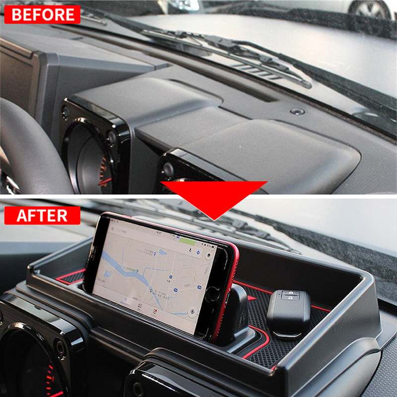 Auto sisemuse armatuurlaua hoiukast Suzuki Jimny 2019 2020 salve telefonihoidiku alus Libisemiskindlate stiilitarvikute korraldamine