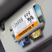 Αναβάθμιση θήκης προσωρινής κάρτας στάθμευσης με αλεξήλιο αυτοκινήτου με αριθμό τηλεφώνου Εσωτερική οργάνωση κάρτας Επικόλληση κουτιού Θήκη αποθήκευσης κάρτας