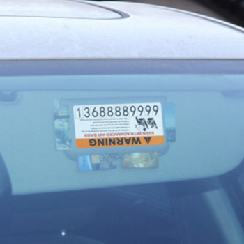 Надстройка на кола Слънцезащитна козирка Временен държач за карта за паркиране с телефонен номер Интериорен органайзер за карти Поставяне на кутия Поставка за съхранение на карти