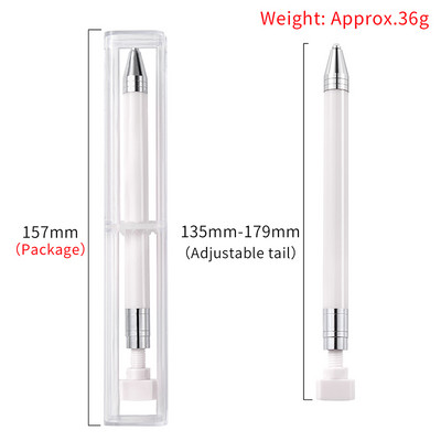 Nail Art Rhinestone Gem Marge Accesorii Picker Wax Creion Instrument rotativ Auto-adeziv