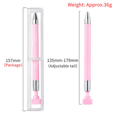 Nail Art Rhinestone Gem Marge Accesorii Picker Wax Creion Instrument rotativ Auto-adeziv