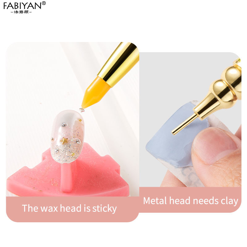 Nail Art Rhinestone Gem Marge Accesorii Picker Wax Creion Instrument rotativ Auto-adeziv