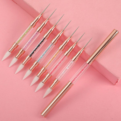 Shiny Nail Point Drill Crayons Nail Pointer Nail Remover Pen Drilling And Unloading Pen Nail Art Accessories Manicure Tools