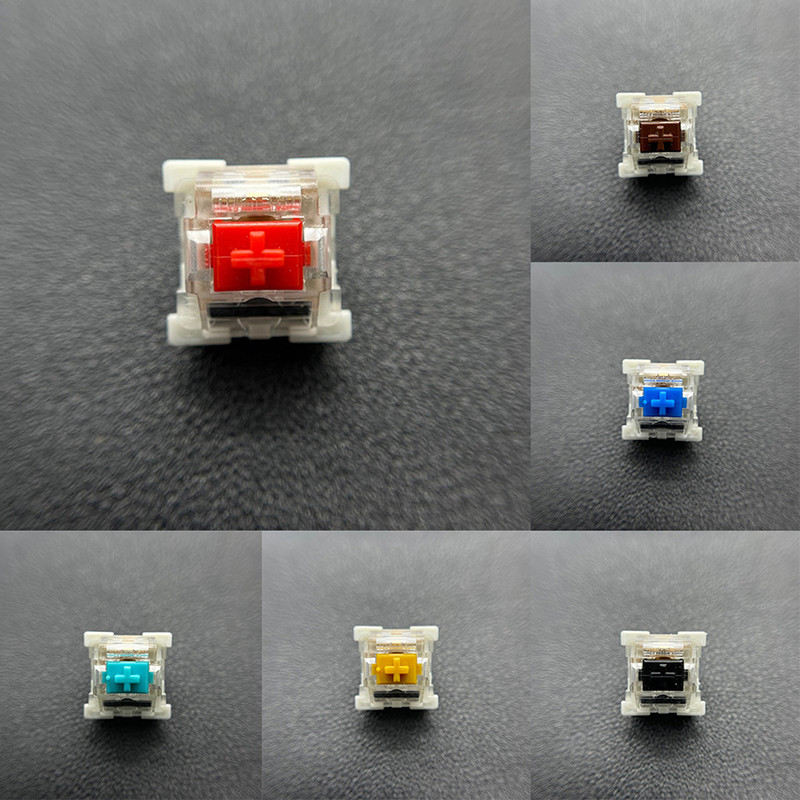 Întrerupătoare 10 buc. Comutator mecanic cu tastatură lubrifiată, comutatoare tactile liniare pentru jocuri cu 2 pini