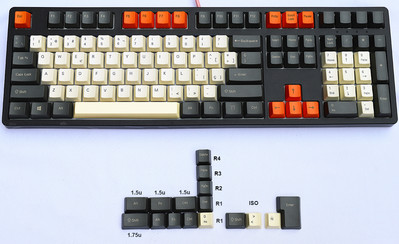 Hispaania paigutusega klahvistikud Euroopa tüüpi ANSI ISO-ES PBT materjal Cherry MX lülitite jaoks sobib mehaaniliste klaviatuuridega