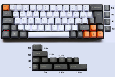 Hispaania paigutusega klahvistikud Euroopa tüüpi ANSI ISO-ES PBT materjal Cherry MX lülitite jaoks sobib mehaaniliste klaviatuuridega