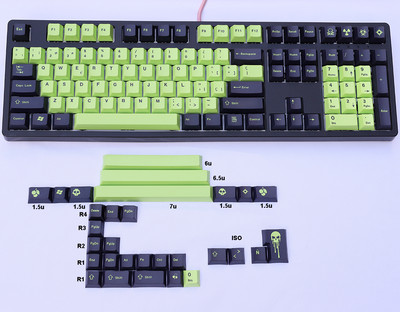 Hispaania paigutusega klahvistikud Euroopa tüüpi ANSI ISO-ES PBT materjal Cherry MX lülitite jaoks sobib mehaaniliste klaviatuuridega