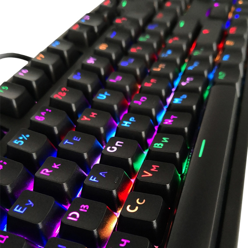 104 Keycaps Ruse Translucide Backlight Keycaps Кейкапы Для Клавиатуры Compatibil pentru Cherry MX Keyboard Switch GO