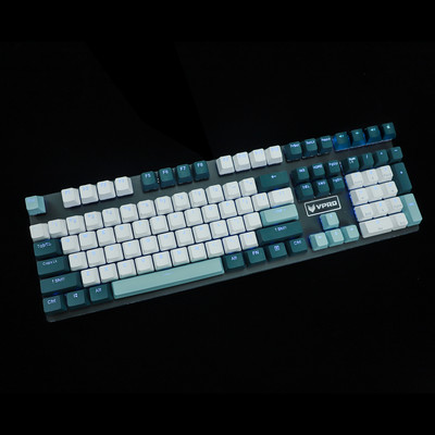 YMDK Double Shot 108 värvitud PBT sära läbi OEM-profiili Rainbow Carbon Sunset Hana klahvikork MX-lülitite jaoks mehaaniline klaviatuur