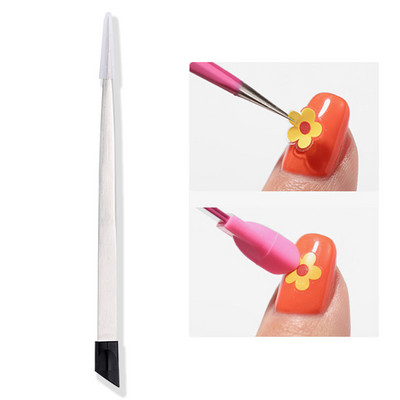 1 gab. Divu galu nerūsējošā tērauda kutikulas spiedējs Dead Skin Push Remover pedikīram manikīram nagu mākslas tīrīšanas līdzeklis