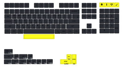 XDA V2 Gentleman Set Dye Sub Keycap Set PBT gros pentru tastatură gh60 poker 87 tkl 104 ansi xd64 bm60 xd68 bm65 bm68 Japanese RU