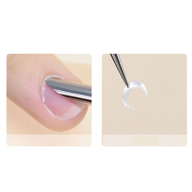 1 PC Двукраен избутвач на кутикула от неръждаема стомана Маникюр за премахване на нокти Пръчки за маникюр Инструмент за ноктопластика