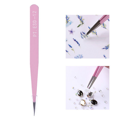 Nail Art Pusher Dead Skin Remover Stick Rod gēla laka nerūsējošā tērauda pincetes nagu griezējs nagu mākslas rīks pedikīrs