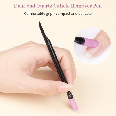 Nail Art Pusher Dead Skin Remover Stick Rod gēla laka nerūsējošā tērauda pincetes nagu griezējs nagu mākslas rīks pedikīrs