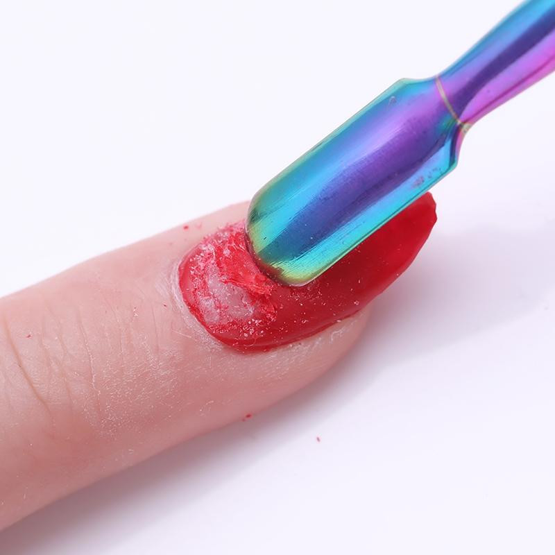Nail Art Pusher Dead Skin Remover Stick Rod Gel Polish Nerūdijančio plieno pincetai Nagų kirpimo priemonė Nagų dailės priemonė Pedikiūras