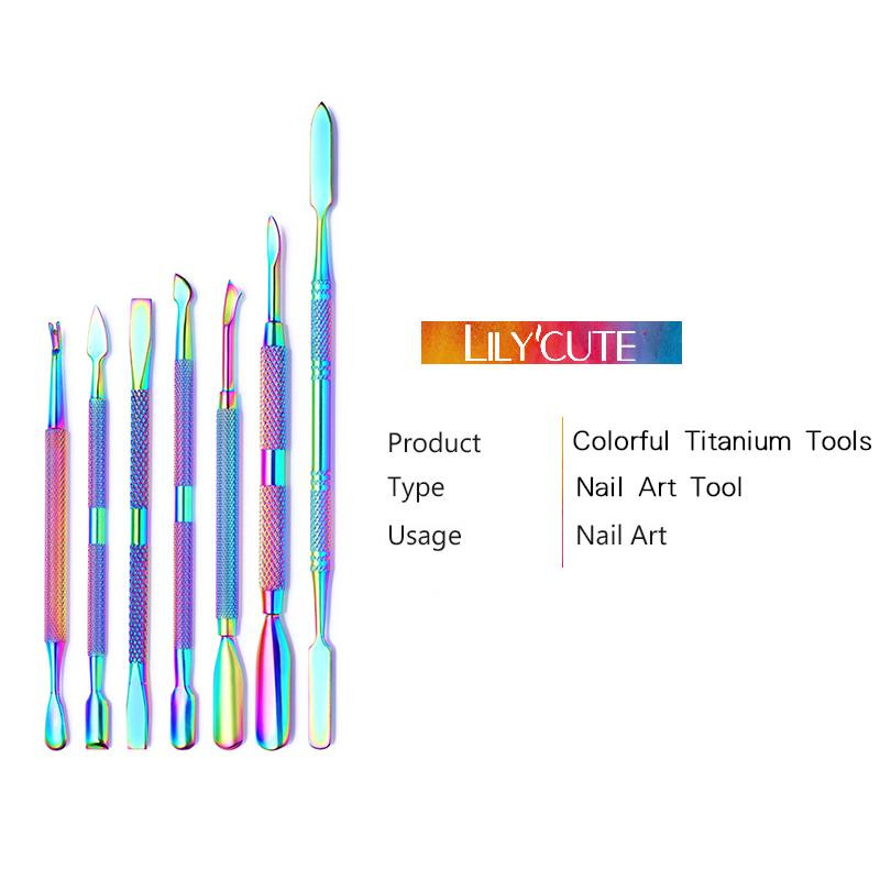 Nail Art Pusher Dead Skin Remover Stick Rod Gel Polish Nerūdijančio plieno pincetai Nagų kirpimo priemonė Nagų dailės priemonė Pedikiūras