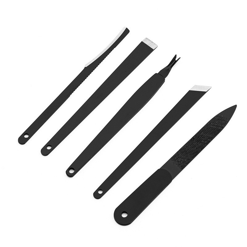 3/5 vnt Manikiūro įrankiai Kojų nagų braukiklis Pėdelės Nagai Įaugę odelių stūmimo peilių rinkinys Negyvos odos šalinimo failai Pėdų priežiūros pedikiūras