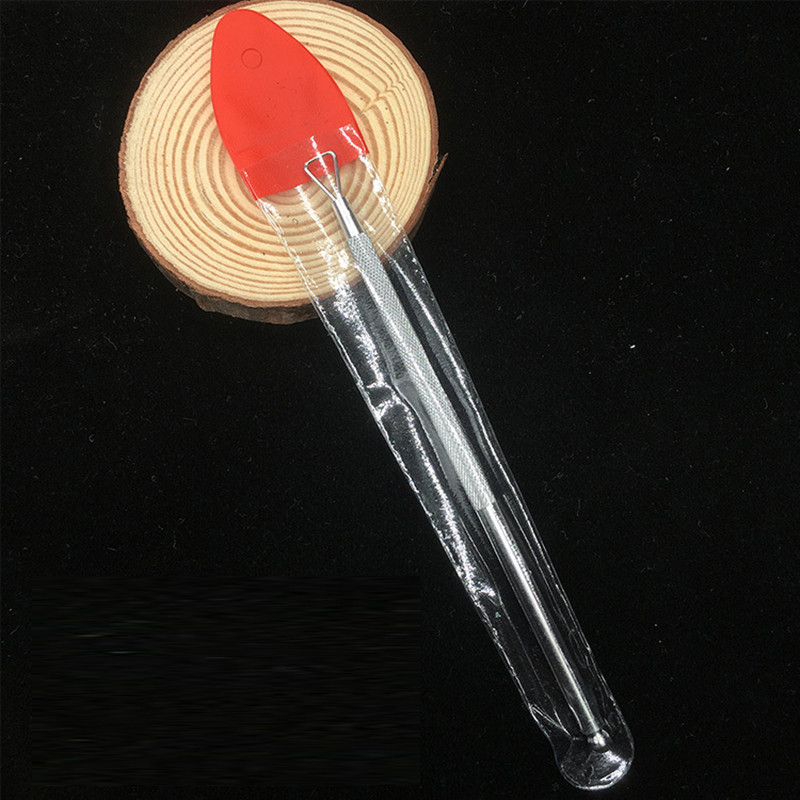 1 tk Kahe otsaga roostevabast terasest küünenaha suruja Dead Skin Push eemaldaja pediküüri jaoks maniküüri küünekunsti puhastusvahend