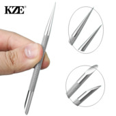 1tk 2 in 1 Kahe otsaga roostevabast terasest küünenaha lükkaja küünte maniküüri eemaldaja maniküüripulgad küünekunsti tööriist