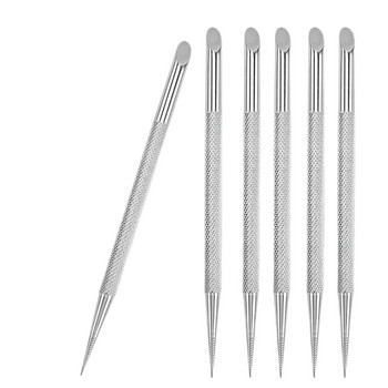 1 бр. 2 в 1 Двустранно устройство за избутване на кутикула от неръждаема стомана Маникюр за премахване на нокти Маникюрни пръчици Инструмент за ноктопластика