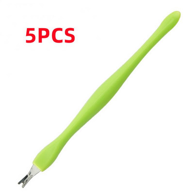 5PCS Dead Skin Remover kutikulas spiedējs Nail Art Fork Knaible Nerūsējošā tērauda trimmeris kutikulas noņemšanas līdzeklis nagu manikīra pedikīra instrumenti