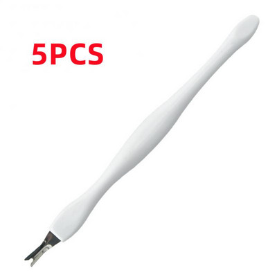 5PCS Dead Skin Remover kutikulas spiedējs Nail Art Fork Knaible Nerūsējošā tērauda trimmeris kutikulas noņemšanas līdzeklis nagu manikīra pedikīra instrumenti