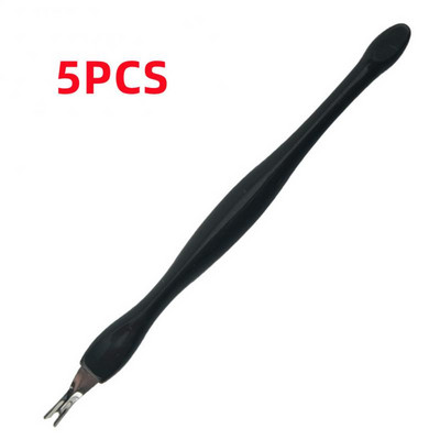 5PCS Dead Skin Remover kutikulas spiedējs Nail Art Fork Knaible Nerūsējošā tērauda trimmeris kutikulas noņemšanas līdzeklis nagu manikīra pedikīra instrumenti