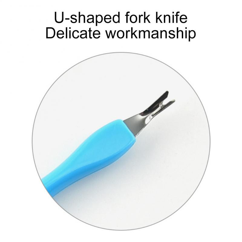5 tk surnud naha eemaldaja küünenaha tõukur Nail Art Fork Nipper roostevabast terasest trimmer küünenaha eemaldaja küünenaha maniküüri pediküüri tööriistad