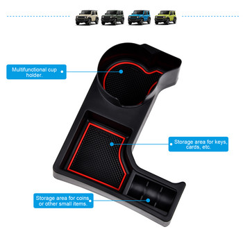 Прибиране Подреждане Кутия за съхранение на превключвател на скоростите на автомобила Органайзер Тава Поставка за чаши за Suzuki Jimny 2019 2020 2021 Accesorios Para Vehículos