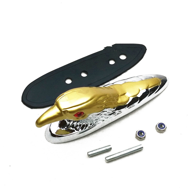 ACZ Univerzalni Motocikl Orla Glava Fender Ornament Crveno Svjetleće Oko Motocikl ATV Bicikl Aluminijski Prednji Blatobran Dekoracija