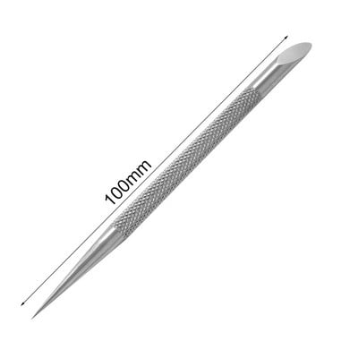 1Pcs двустранна неръждаема стомана Избутвач на кутикула Nail Manicures Remover Manicure Sticks Tool for Nail Art Manicure Sticks Tool