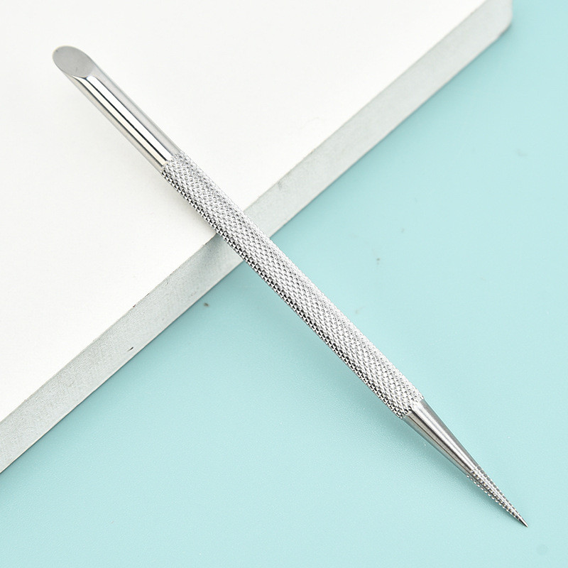 1 kom dvostruki gurač zanoktice od nehrđajućeg čelika Nail Manicures Remover Štapići za manikuru Alat za Nail Art Štapići za manikuru