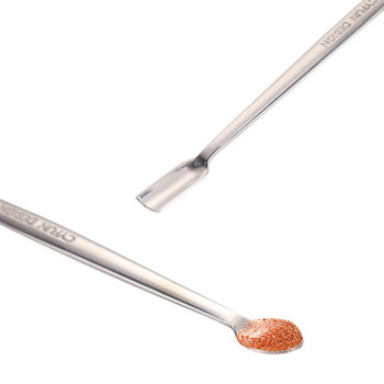 Δικέφαλο Pusher επιδερμίδας για αφαίρεση νεκρού δέρματος Κουτάλι από ανοξείδωτο ατσάλι Art Cleaner Nail Art Tools Gel Polish Poon Stick Nails